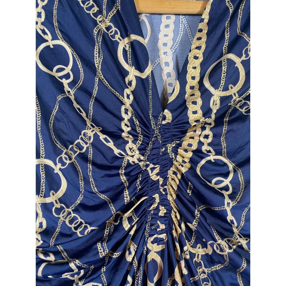 Cache Top Chain Link Equestrian Stretch Knit Gath… - image 4